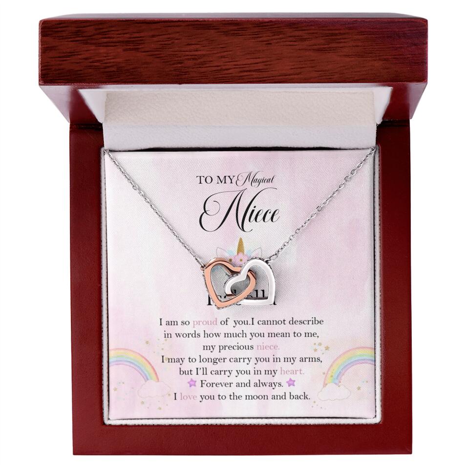 To My Magic Niece, I am so Proud of You - Personalized Necklace - Birthday Gift for Niece