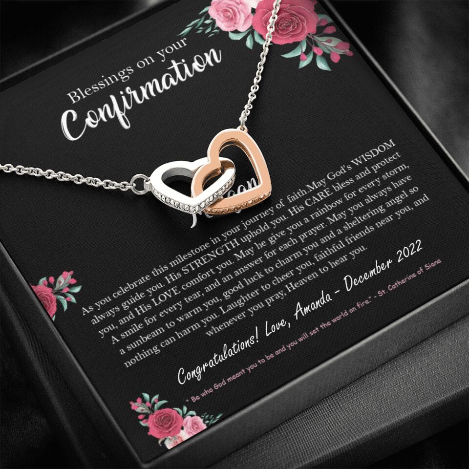 Blessings On Your Confirmation - Personalized Necklace - Gift For Daughter On Anniversaries