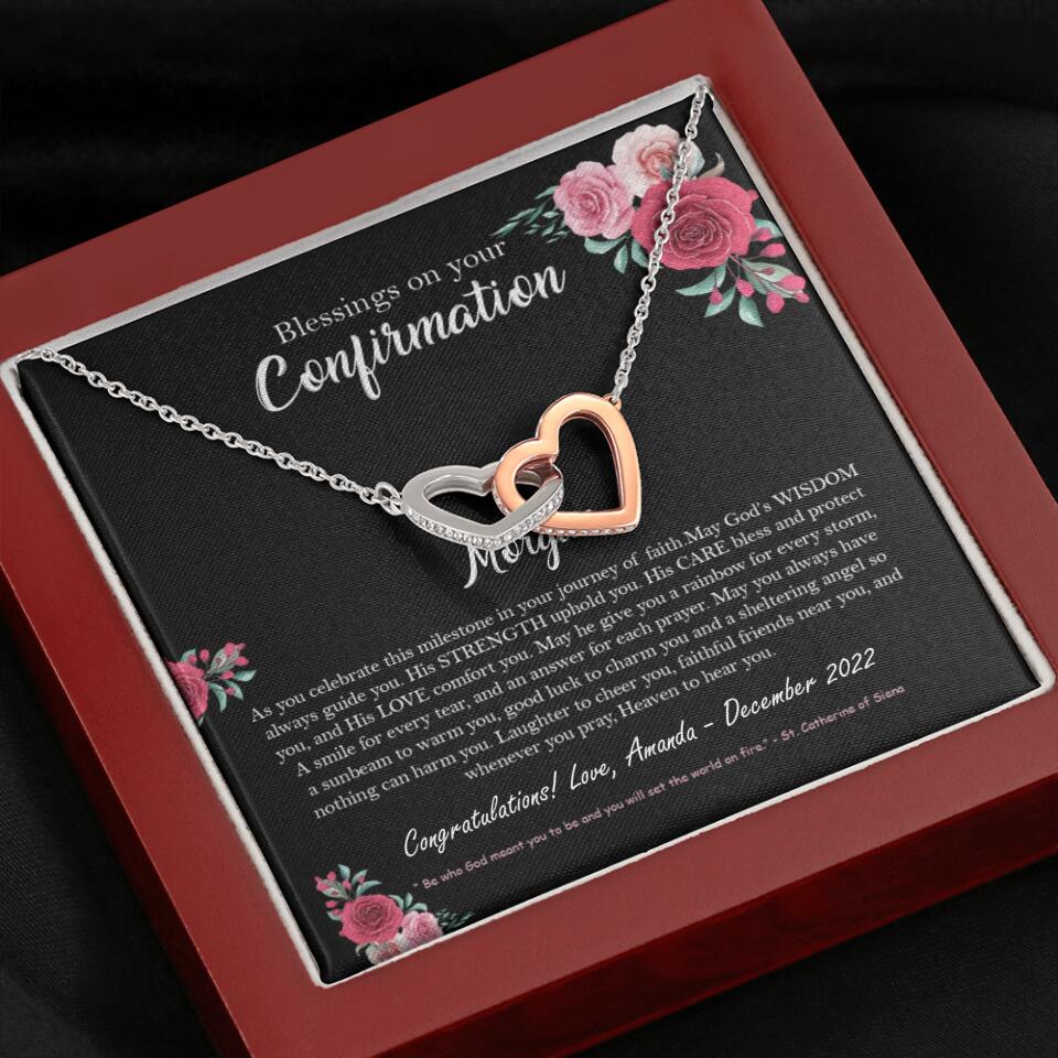 Blessings On Your Confirmation - Personalized Necklace - Gift For Daughter On Anniversaries