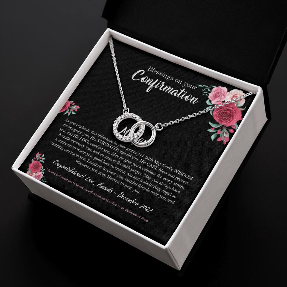 Blessings On Your Confirmation - Personalized Necklace - Gift For Daughter On Anniversaries