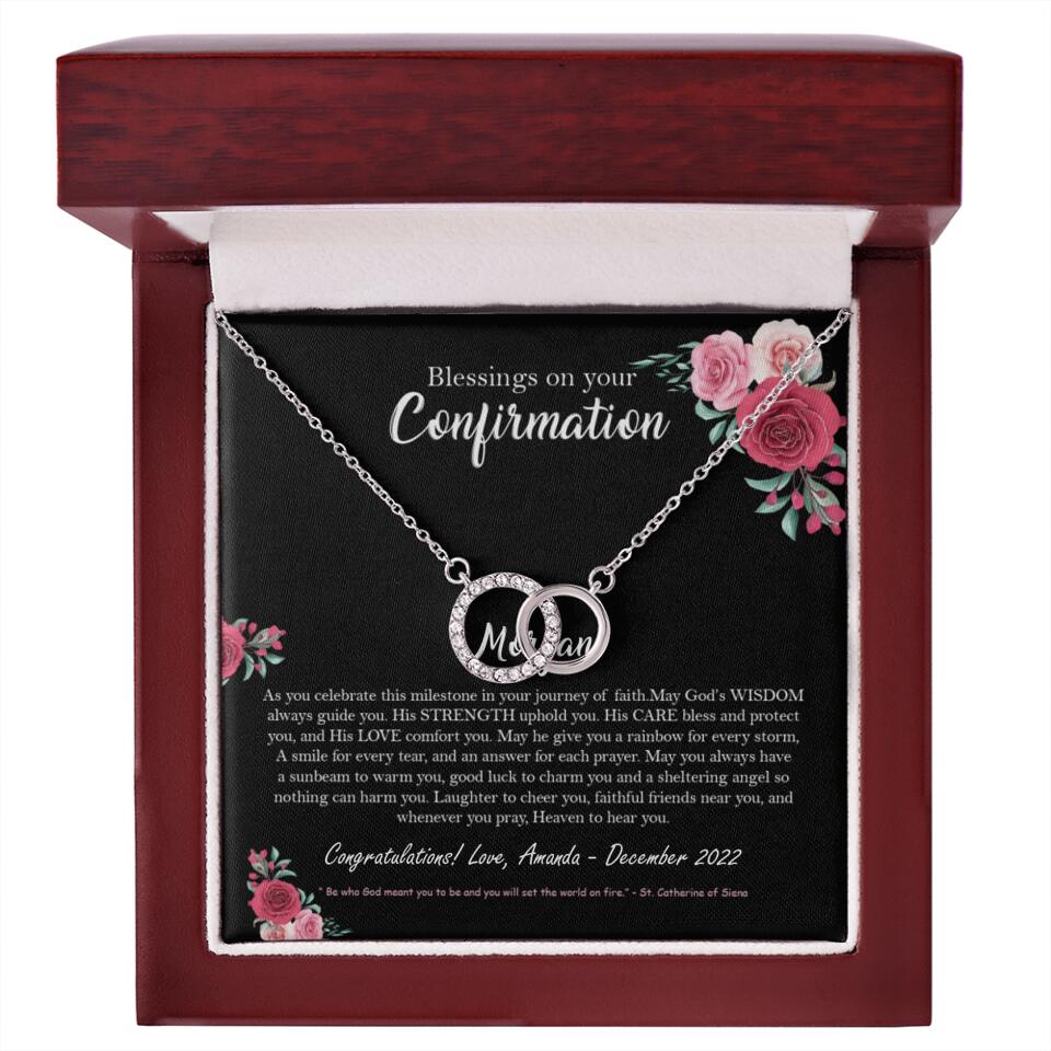 Blessings On Your Confirmation - Personalized Necklace - Gift For Daughter On Anniversaries