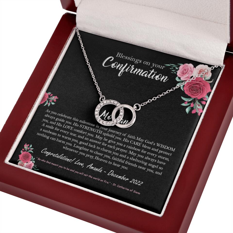 Blessings On Your Confirmation - Personalized Necklace - Gift For Daughter On Anniversaries