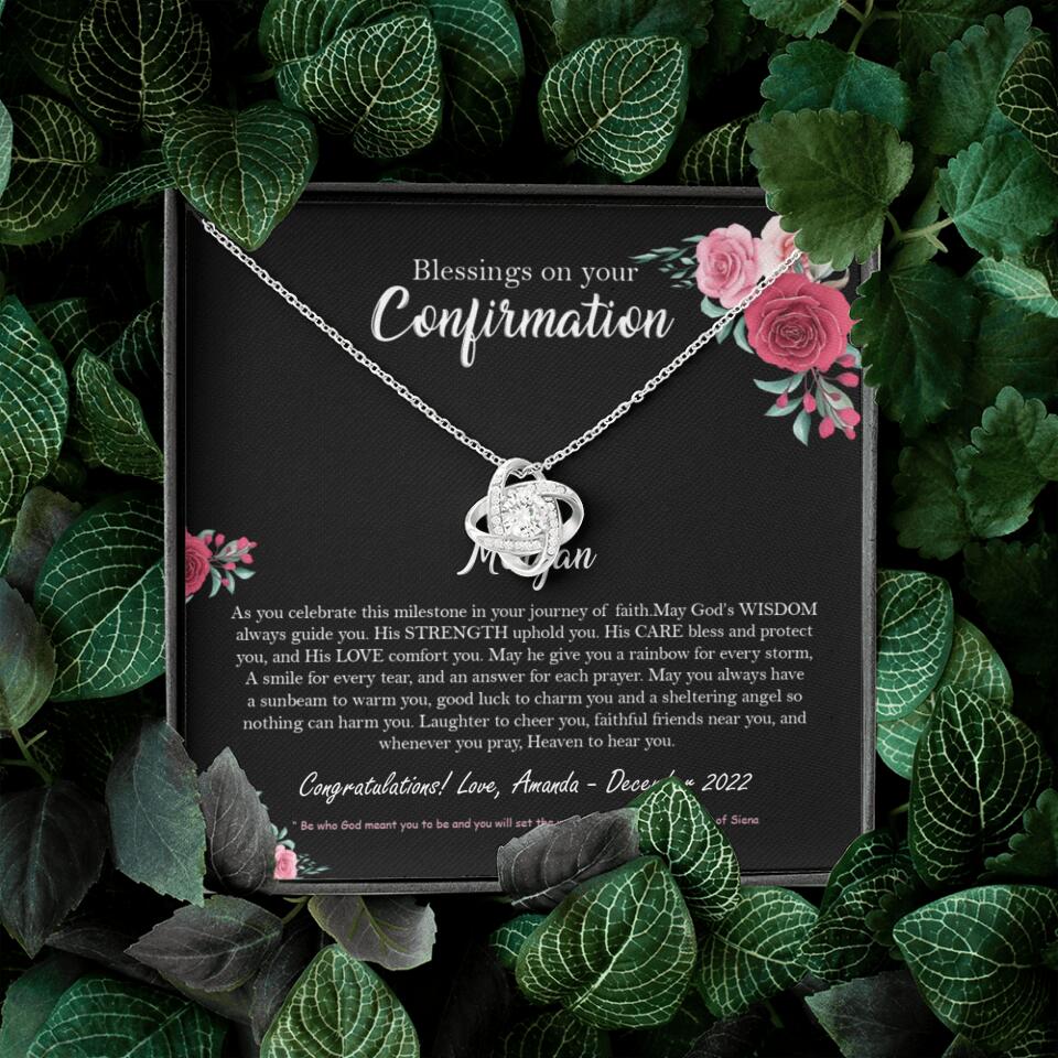 Blessings On Your Confirmation - Personalized Necklace - Gift For Daughter On Anniversaries