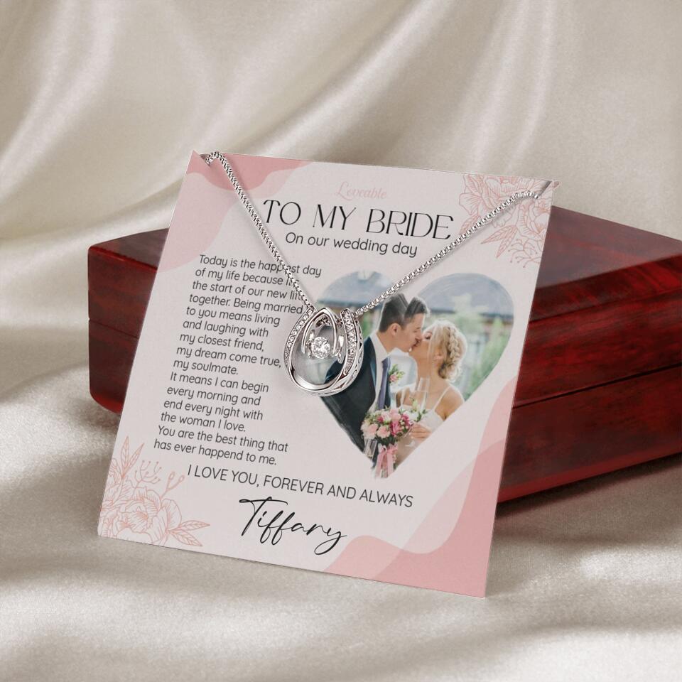 To My Bride on Our Wedding Day Personalized Necklace