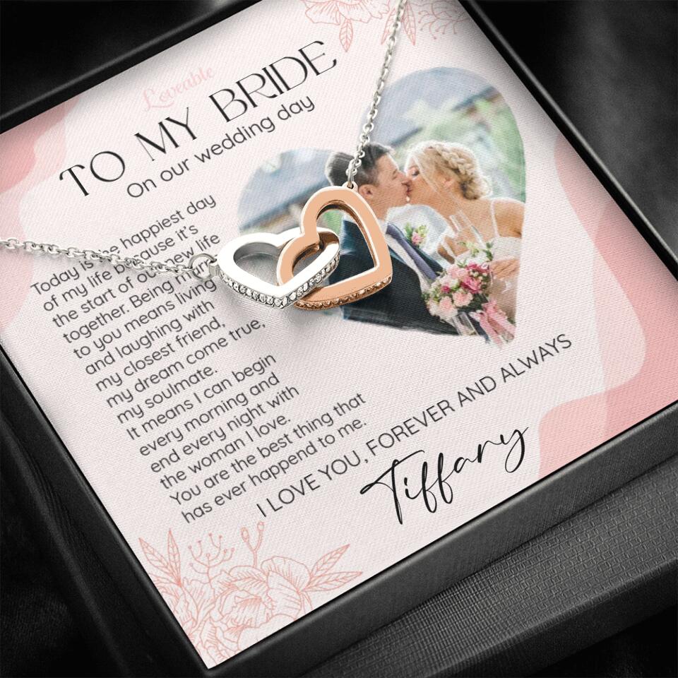 To My Bride on Our Wedding Day Personalized Necklace