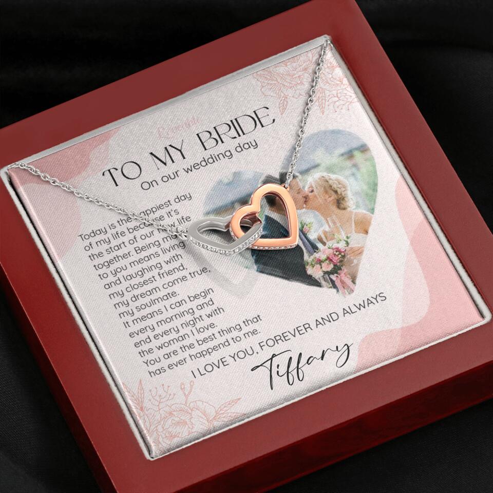 To My Bride on Our Wedding Day Personalized Necklace