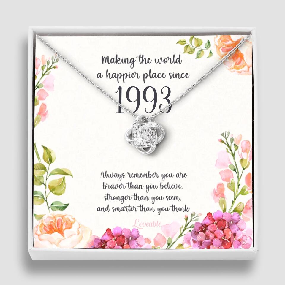 Making The World A Happier Place Personalized Necklace