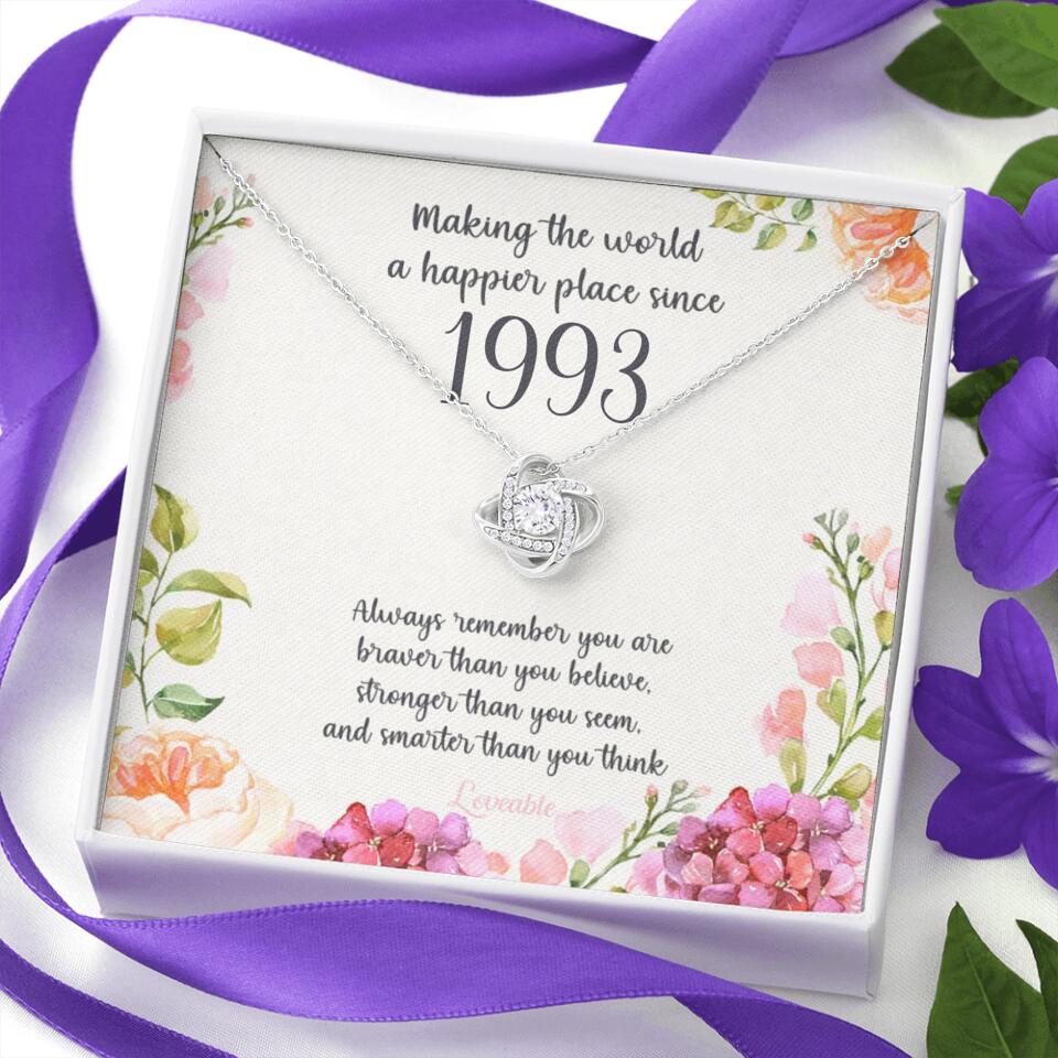 Making The World A Happier Place Personalized Necklace