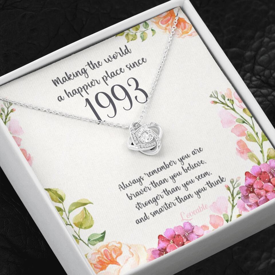 Making The World A Happier Place Personalized Necklace