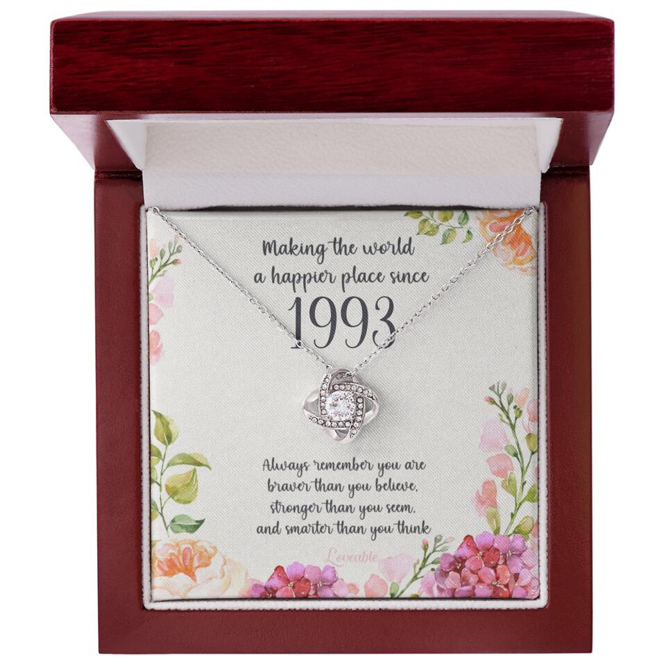 Making The World A Happier Place Personalized Necklace