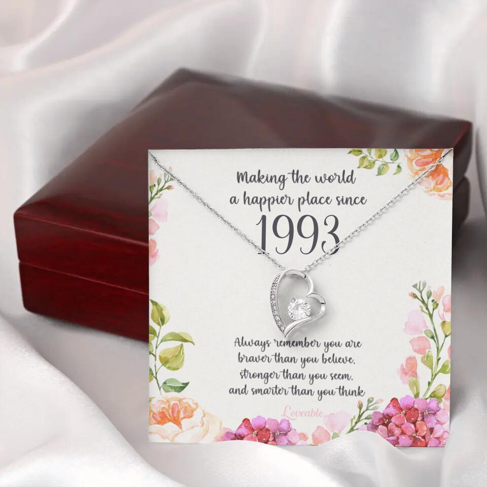 Making The World A Happier Place Personalized Necklace