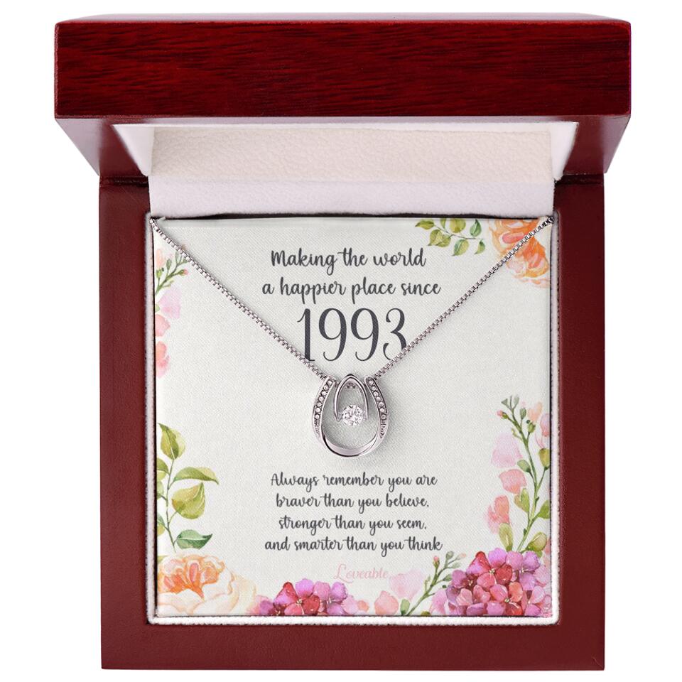 Making The World A Happier Place Personalized Necklace