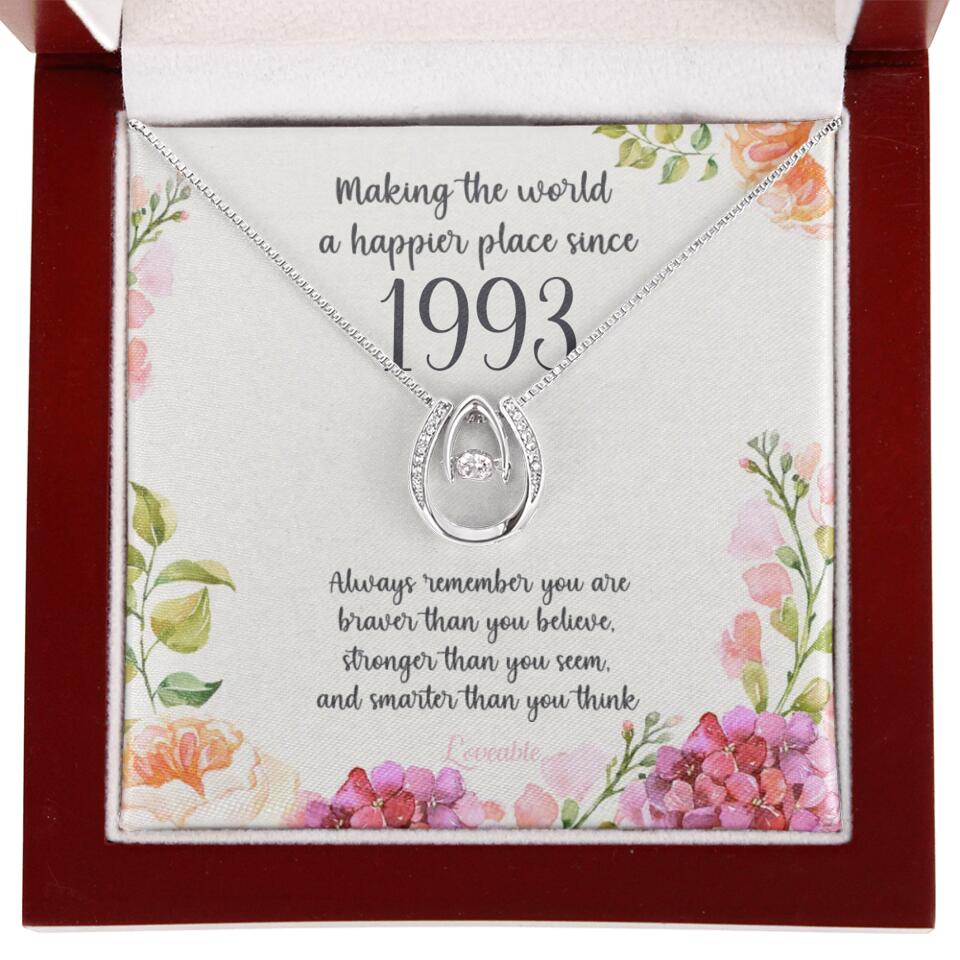 Making The World A Happier Place Personalized Necklace