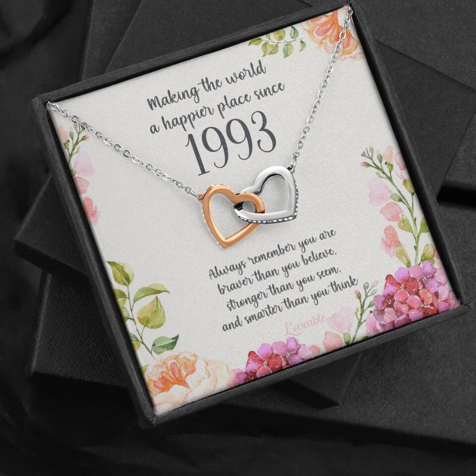 Making The World A Happier Place Personalized Necklace