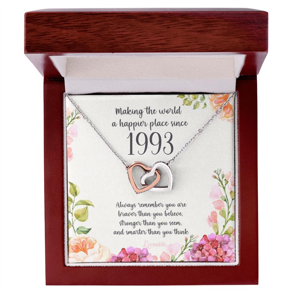 Making The World A Happier Place Personalized Necklace