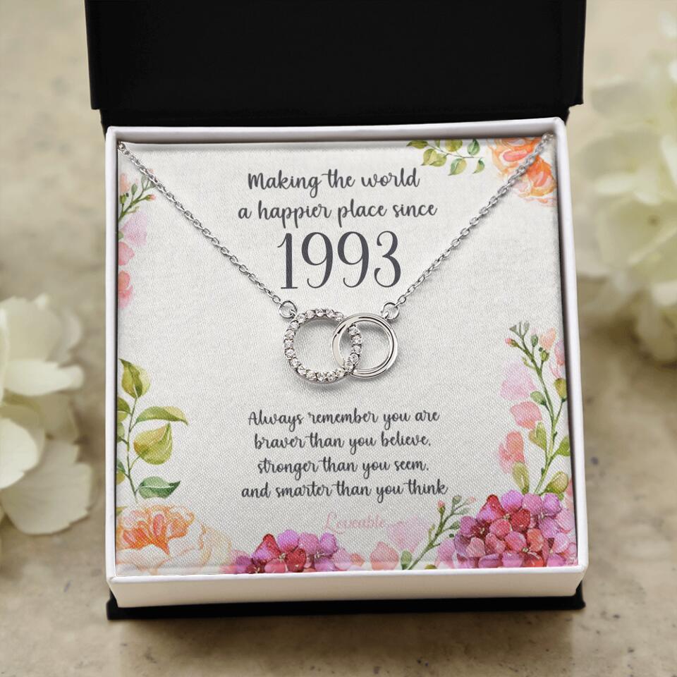 Making The World A Happier Place Personalized Necklace