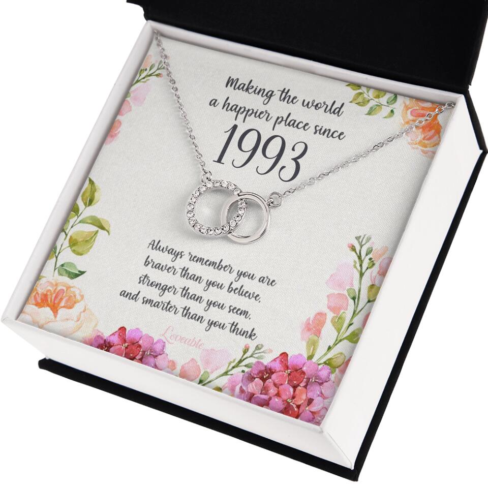 Making The World A Happier Place Personalized Necklace