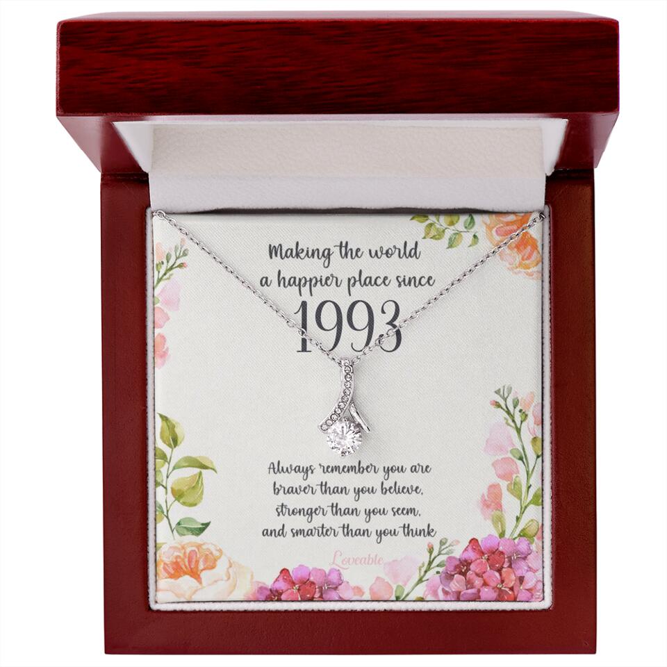 Making The World A Happier Place Personalized Necklace