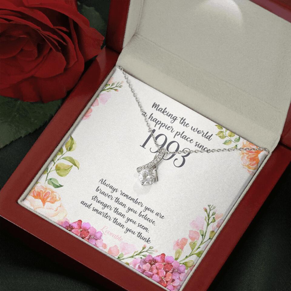 Making The World A Happier Place Personalized Necklace