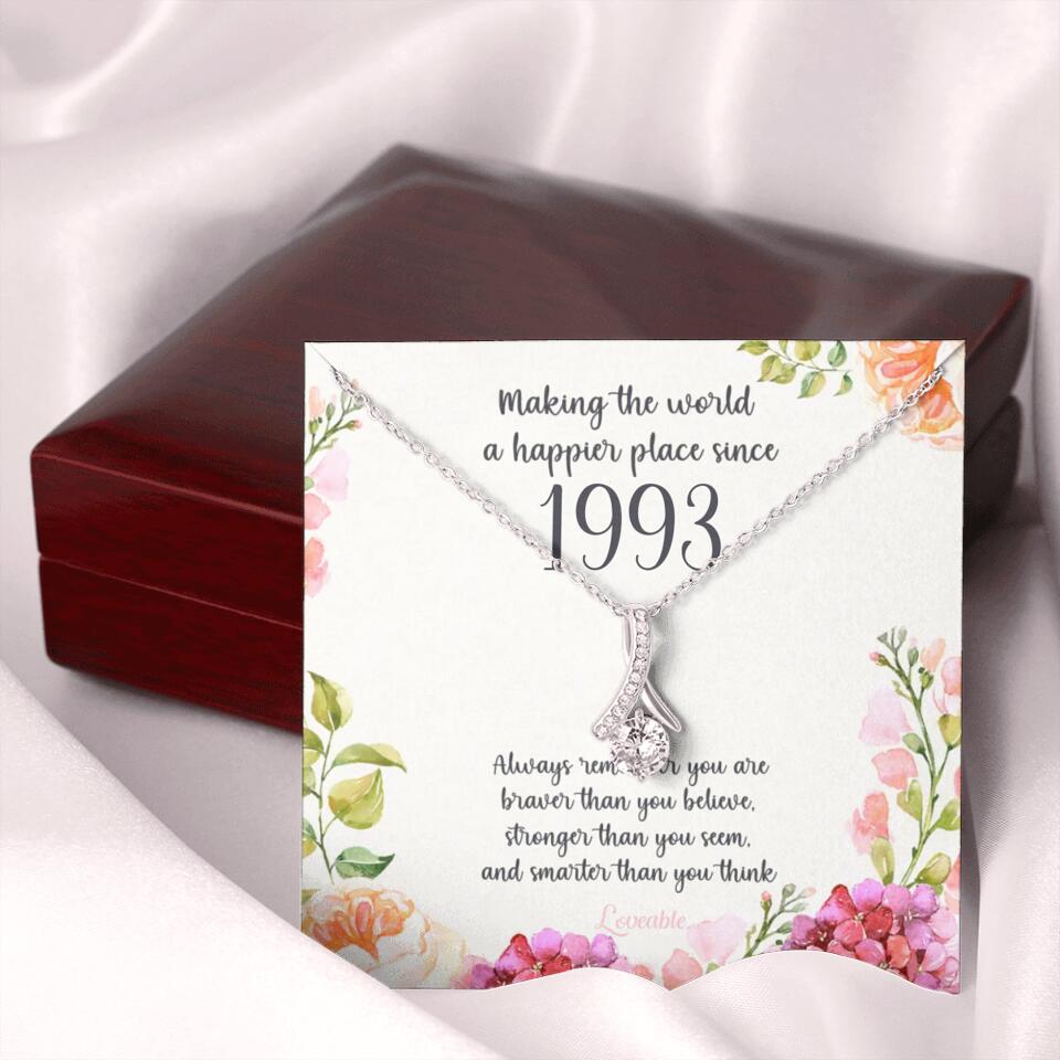 Making The World A Happier Place Personalized Necklace