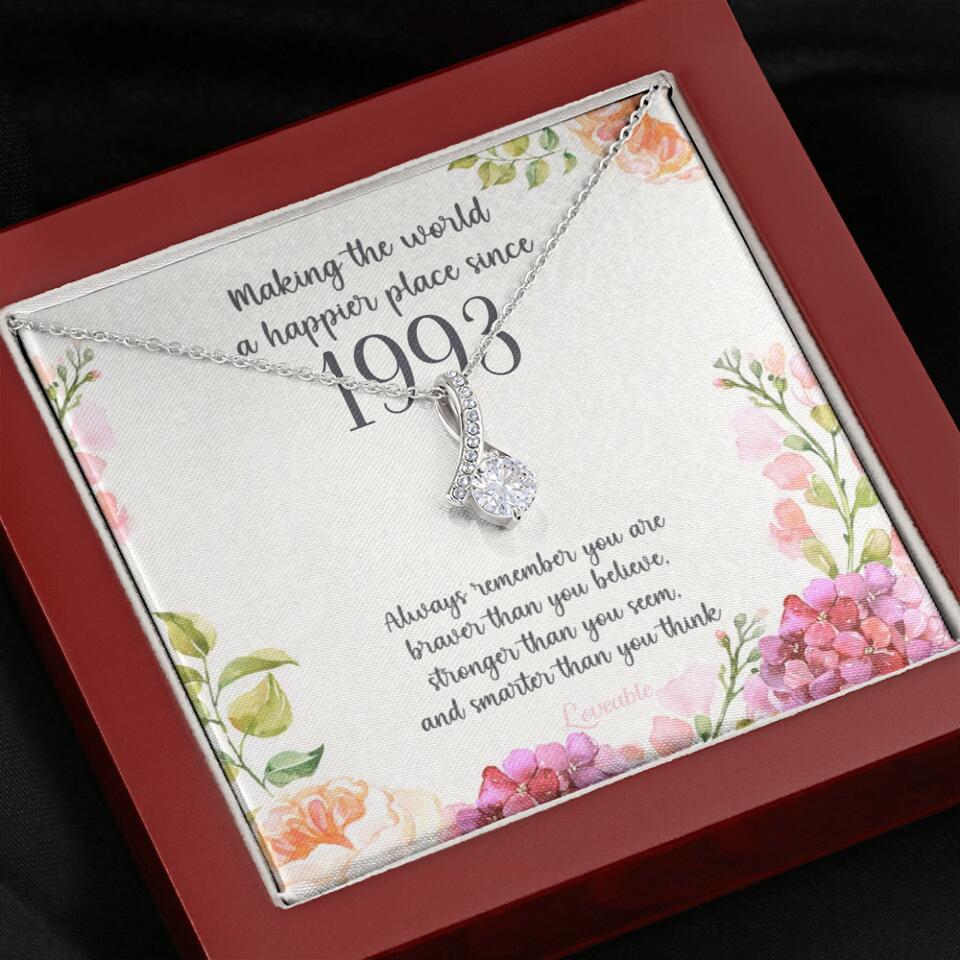 Making The World A Happier Place Personalized Necklace