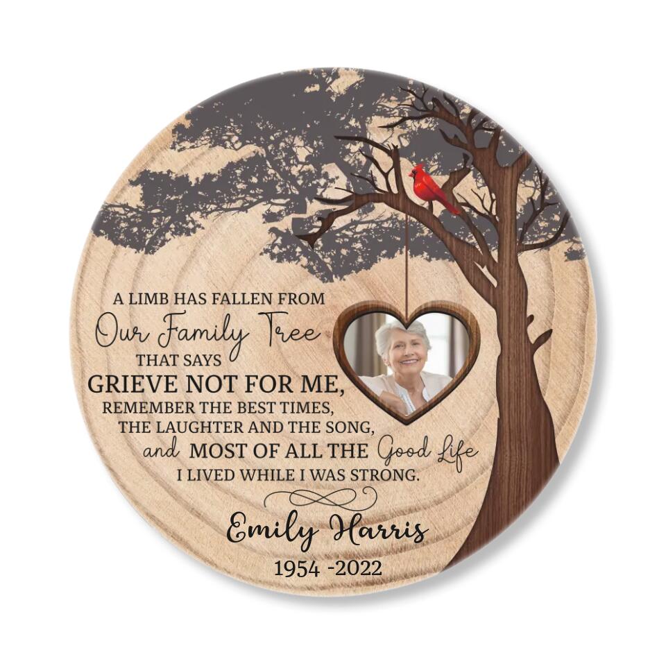 A Limb Has Fallen From Our Family Tree - Personalized Wooden Sign