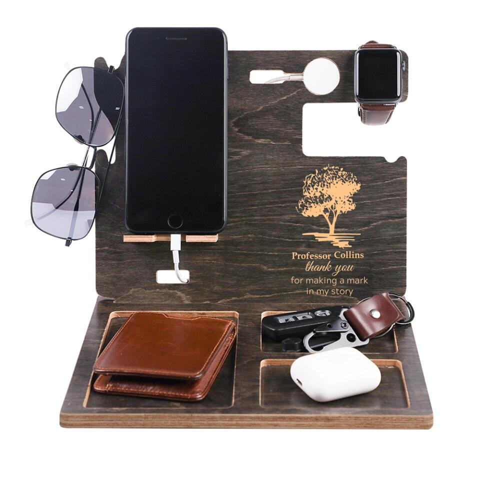 Professor Thank You for Making a Mark in My Story - Personalized Dock Station - Appreciation Gift for Professors