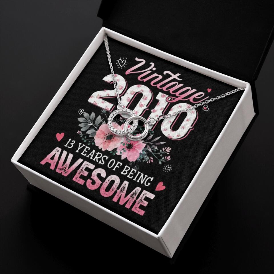 Vintage 2000 2003 2010 Many Years Of Awesome - Personalized Necklace