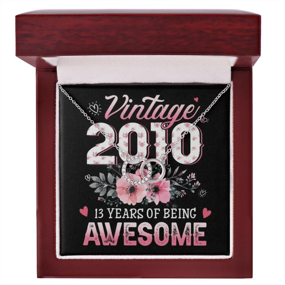 Vintage 2000 2003 2010 Many Years Of Awesome - Personalized Necklace