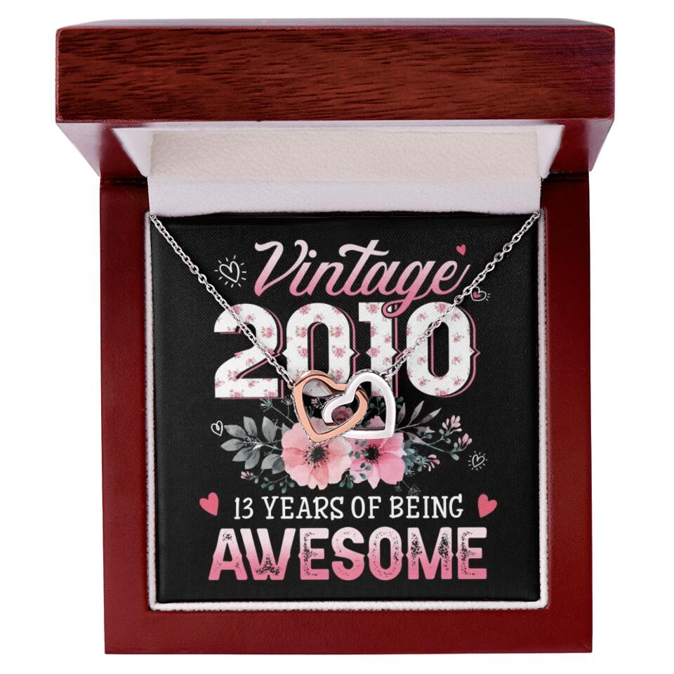 Vintage 2000 2003 2010 Many Years Of Awesome - Personalized Necklace