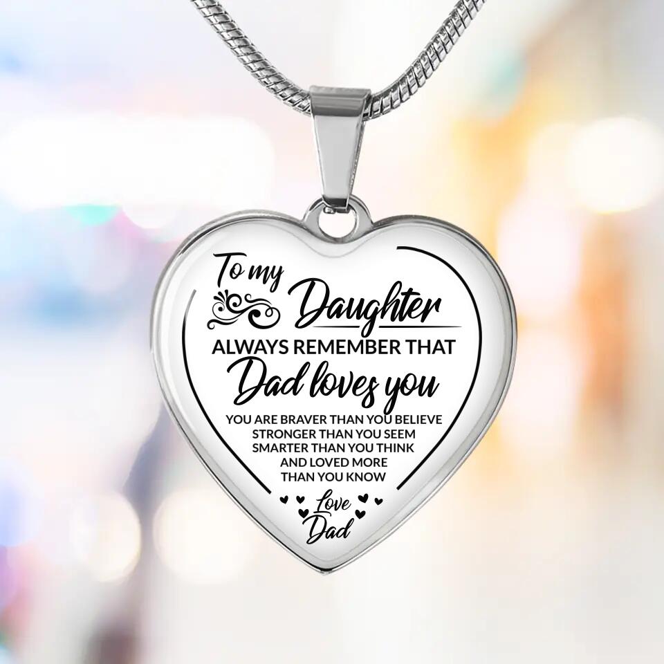 You Are Braver Than You Believe Personalized Keychain Necklace