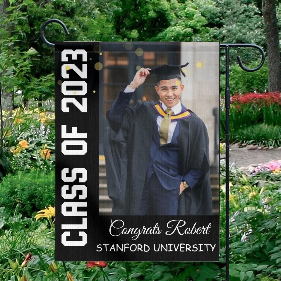 Class of 2025 Congrats Graduation Custom Garden Flag Graduation Gift