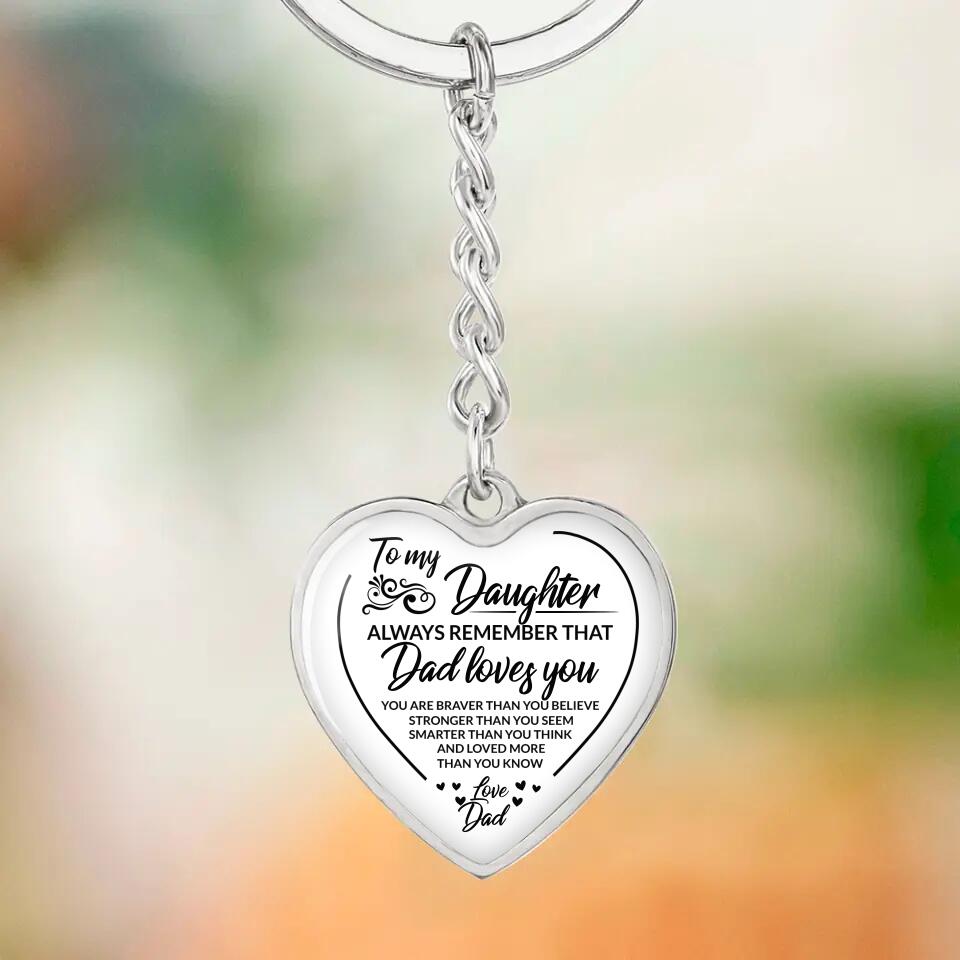 You Are Braver Than You Believe Personalized Keychain Necklace