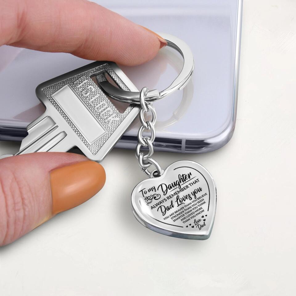 You Are Braver Than You Believe Personalized Keychain Necklace