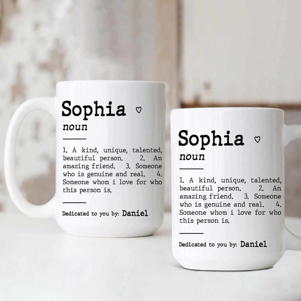 Custom Friend Description White Mug