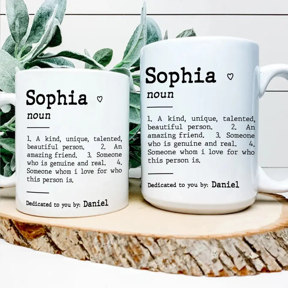 Custom Friend Description White Mug