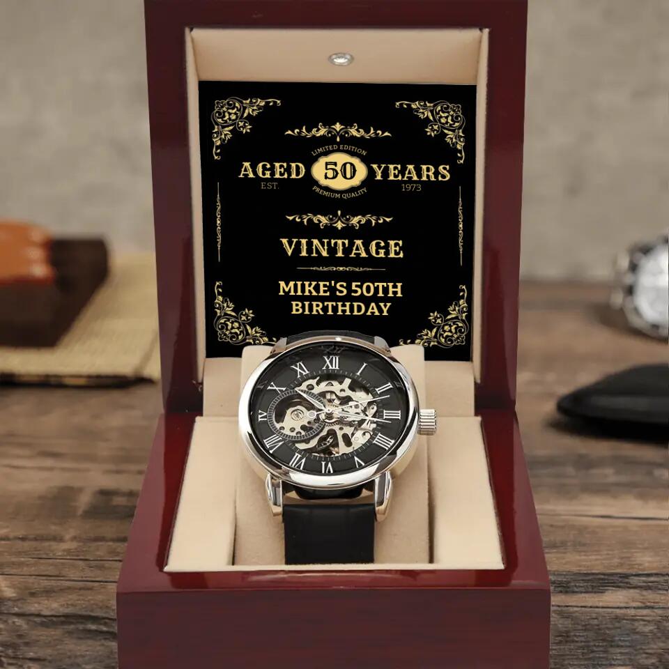 Limited Edition Premium Quality Vintage - Personalized Men's Watch - Birthday Gift For Men