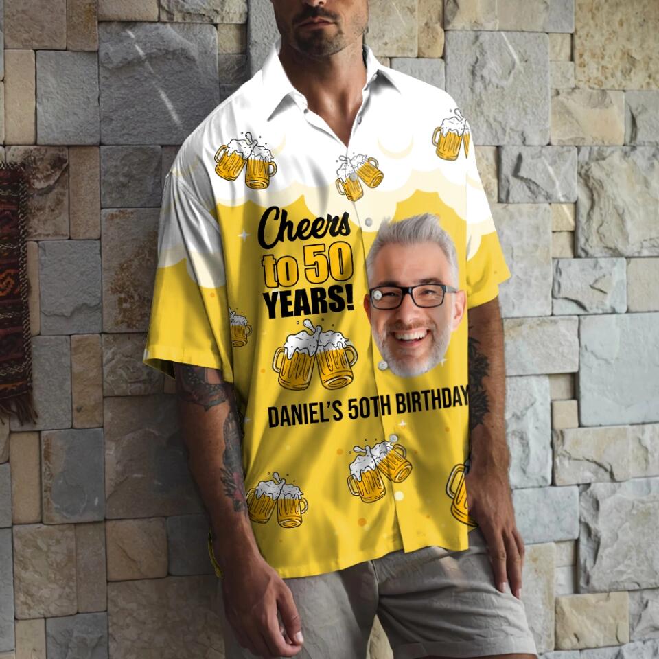 Cheers to 50 Years 50th Birthday Personalized Hawaii Shirt