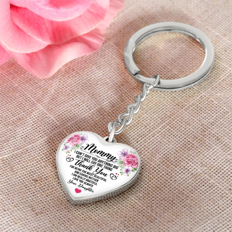 Thank You For Being The Most Beautiful And Caring Mother Personalized Necklace