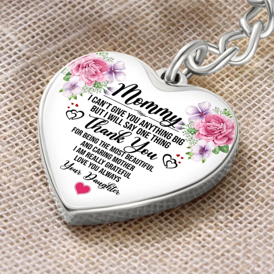 Thank You For Being The Most Beautiful And Caring Mother Personalized Necklace