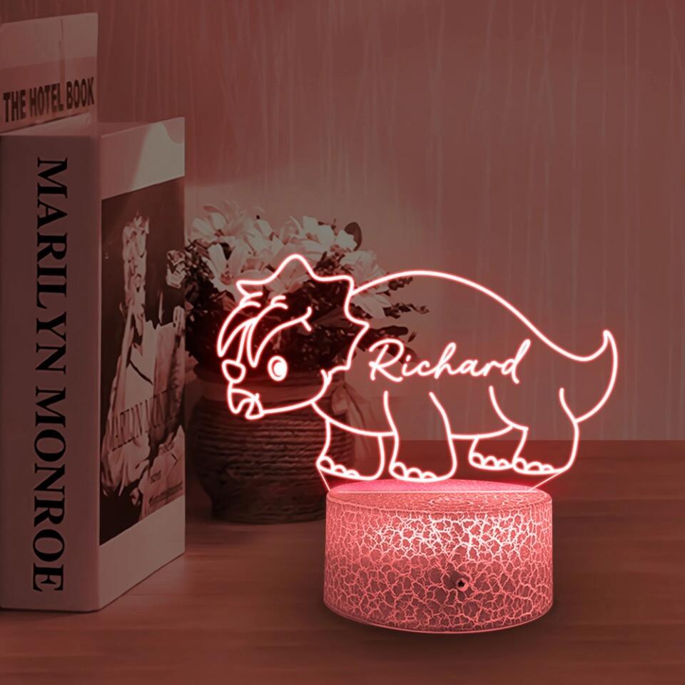 6 Styles of Saurus - T-rex Led Light - Night Light - Personalized Lamp - Custom Name/Nicknames - Birthday Gift for Kid Daughter Son Toddler - Gift for Dinosaur Lovers - Kid Room Decor - 302ICNLNLL233