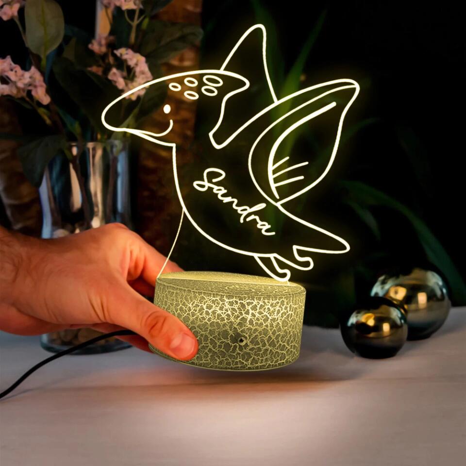 6 Styles of Saurus - T-rex Led Light - Night Light - Personalized Lamp - Custom Name/Nicknames - Birthday Gift for Kid Daughter Son Toddler - Gift for Dinosaur Lovers - Kid Room Decor - 302ICNLNLL233