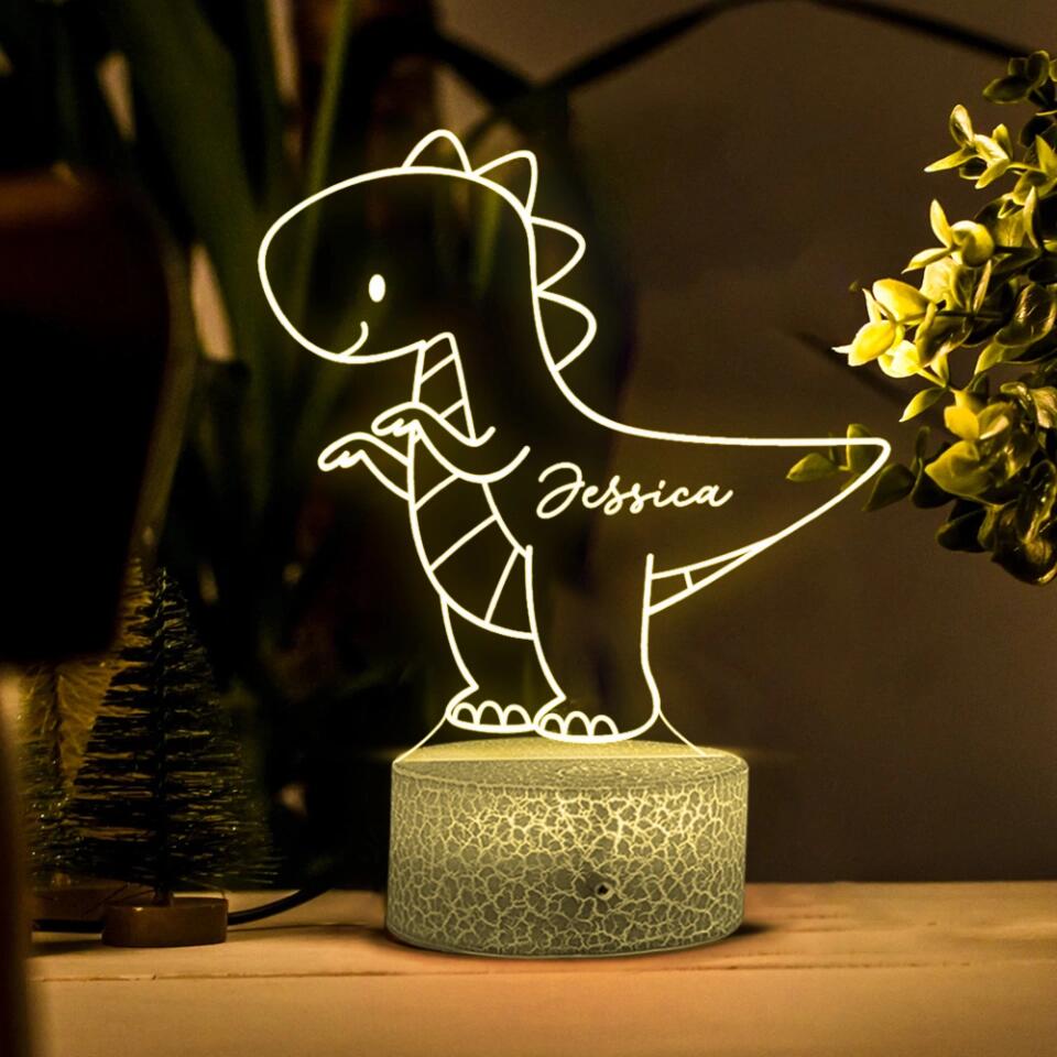 6 Styles of Saurus - T-rex Led Light - Night Light - Personalized Lamp - Custom Name/Nicknames - Birthday Gift for Kid Daughter Son Toddler - Gift for Dinosaur Lovers - Kid Room Decor - 302ICNLNLL233