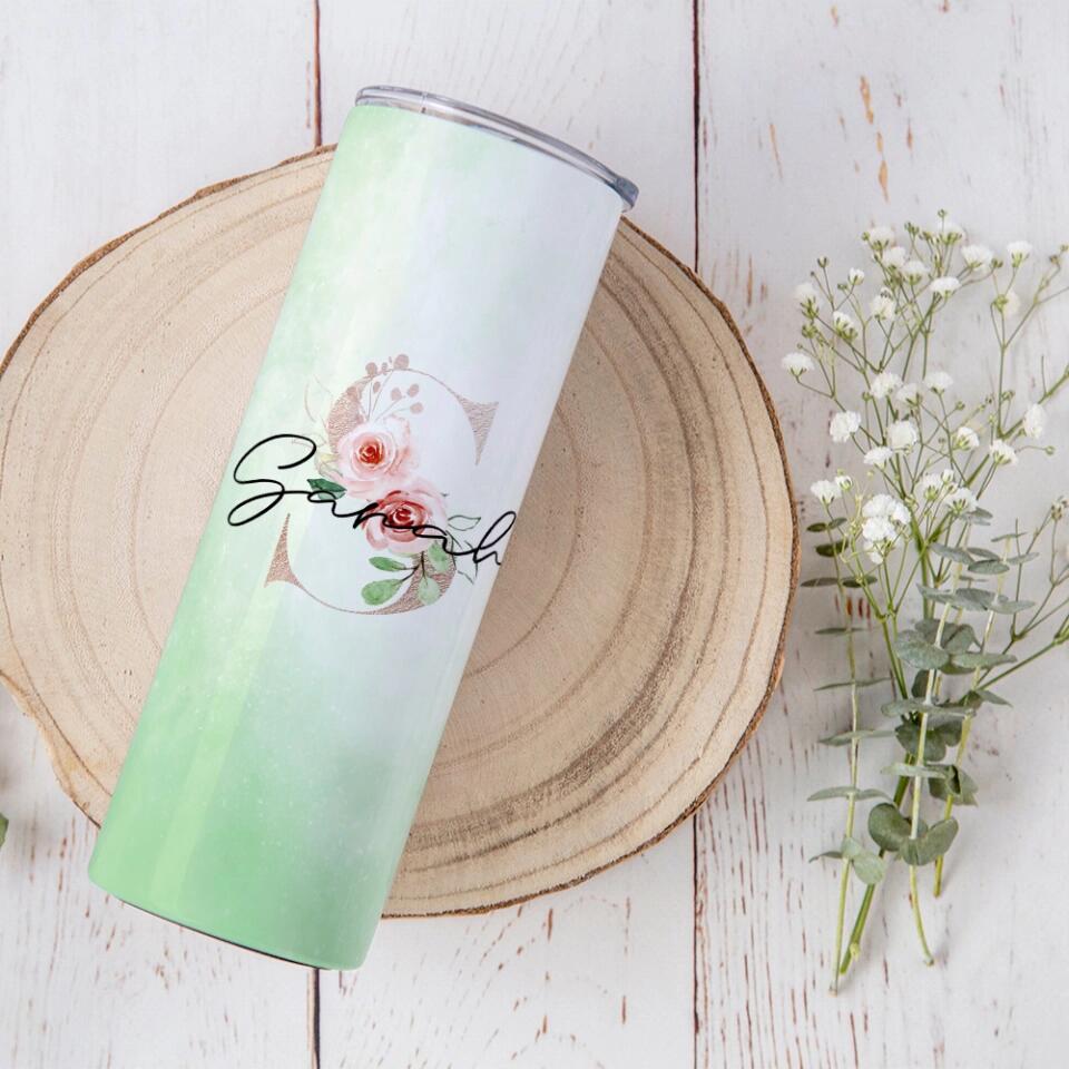 Bridesmaid Gifts - Personalized Monogrammed Skinny Tumbler - Gifts for Bride From Maid of Honor