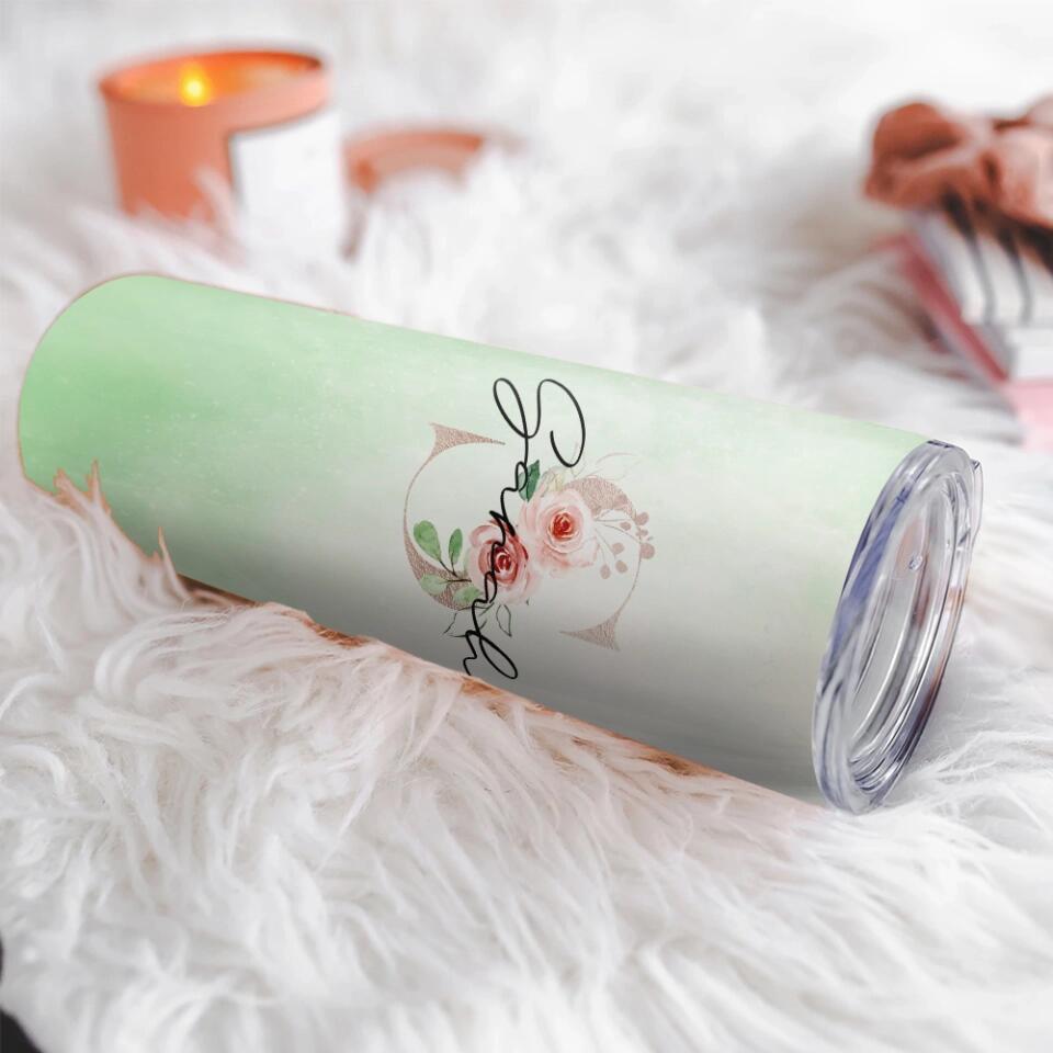 Bridesmaid Gifts - Personalized Monogrammed Skinny Tumbler - Gifts for Bride From Maid of Honor