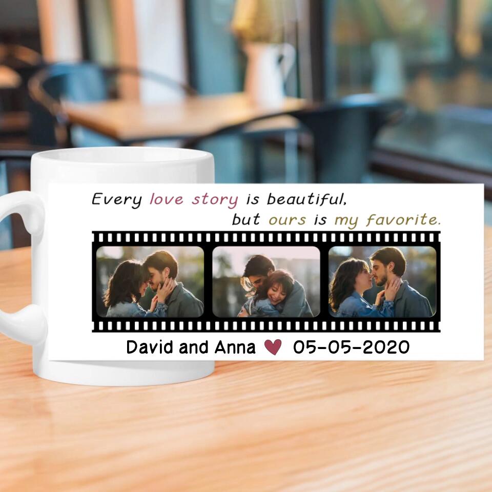 Every Love Story Is Beautiful Personalized White Mug