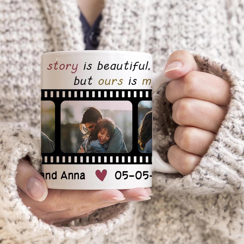 Every Love Story Is Beautiful Personalized White Mug