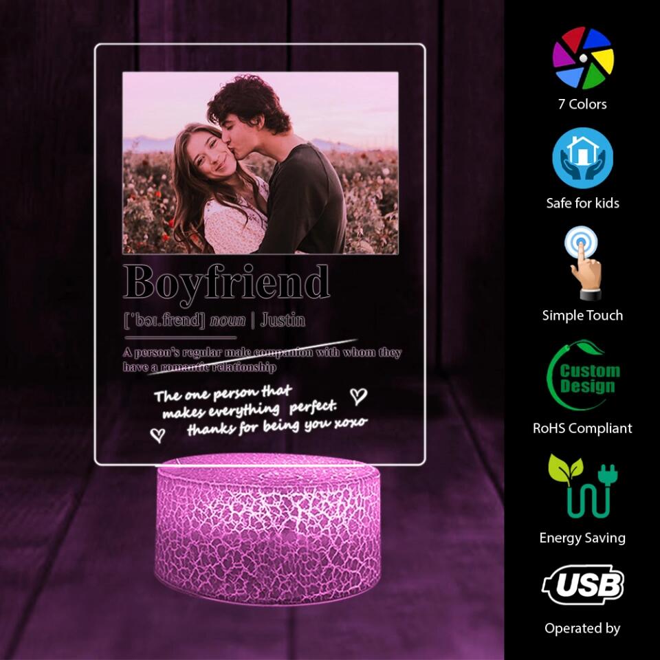 Personalized Valentine Gifts - The One Person That Makes Everything Perfect Thank You for Being You - Personalized 3d Led Light