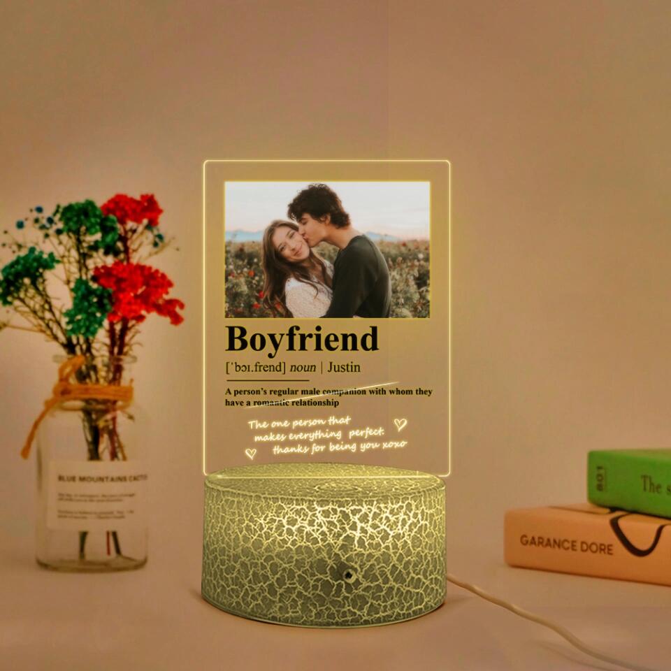 Personalized Valentine Gifts - The One Person That Makes Everything Perfect Thank You for Being You - Personalized 3d Led Light