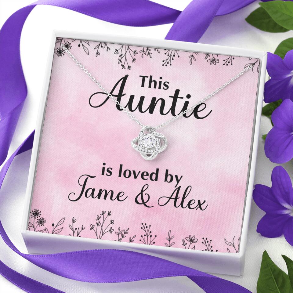 This Auntie Mom Granny is Loved By Kids Personalized Necklace